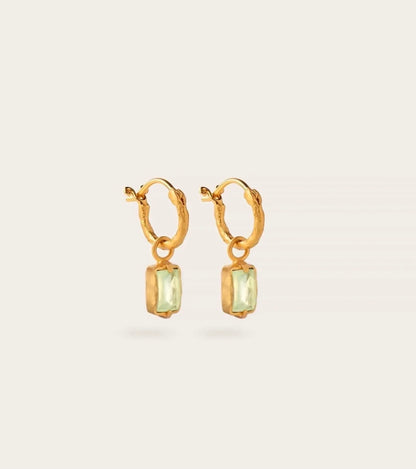 Resting Heart Hoop Earrings