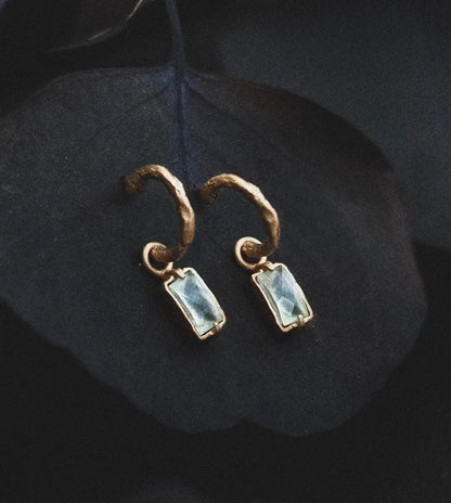 Resting Heart Hoop Earrings