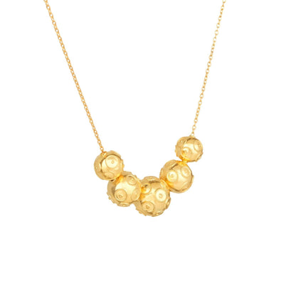 Necklace Five Viana's Conta in Gold Plated Silver