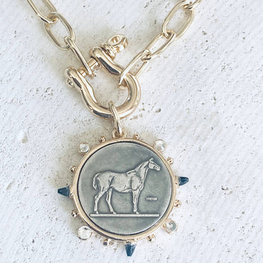 Horse Coin Shackle Necklace  