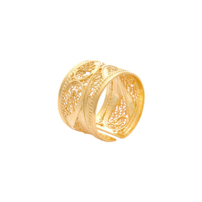 Ring Filigree in Gold Plated Silver