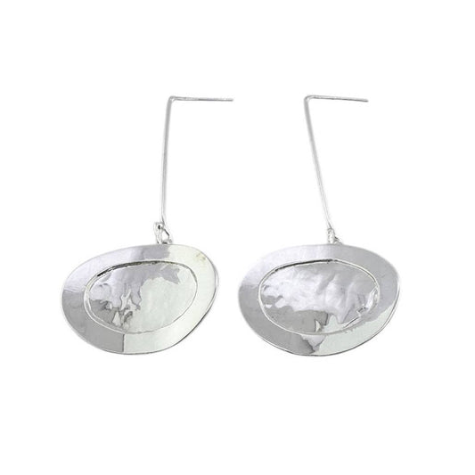 STERLING SILVER MOONLIGHT OVAL EARRINGS