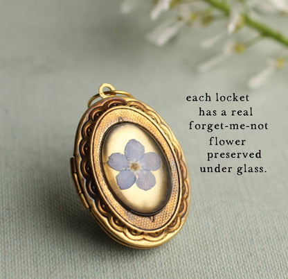 Victorian Forget Me Not Locket