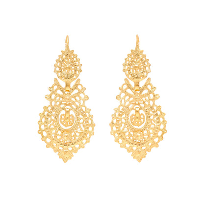Queen Earrings in Gold Plated Silver