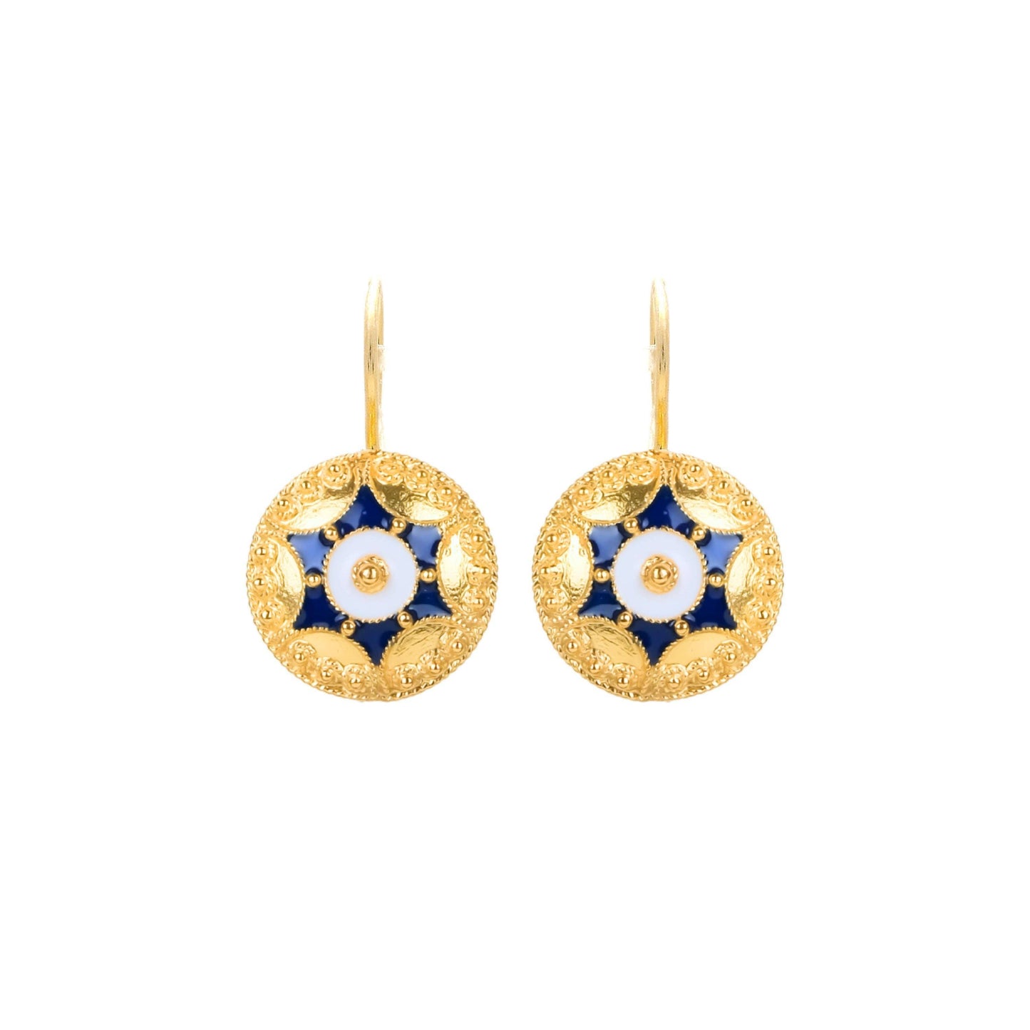 Earrings Caramujo Star in Gold Plated Silver