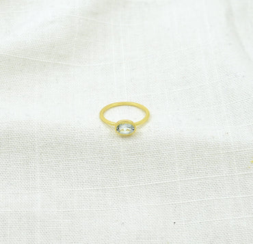 Oval Blue Topaz Ring