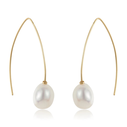 PEARL LOOP EARRINGS